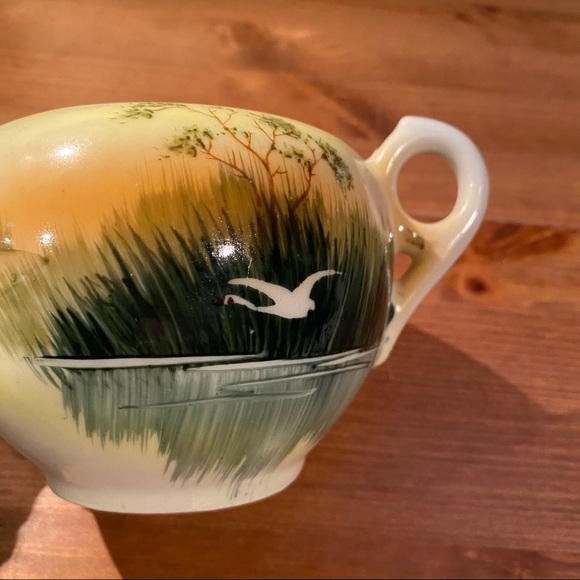 Vintage Takita TT Porcelain Sugar Bowl Hand Painted Made In Japan - Picture 7 of 7